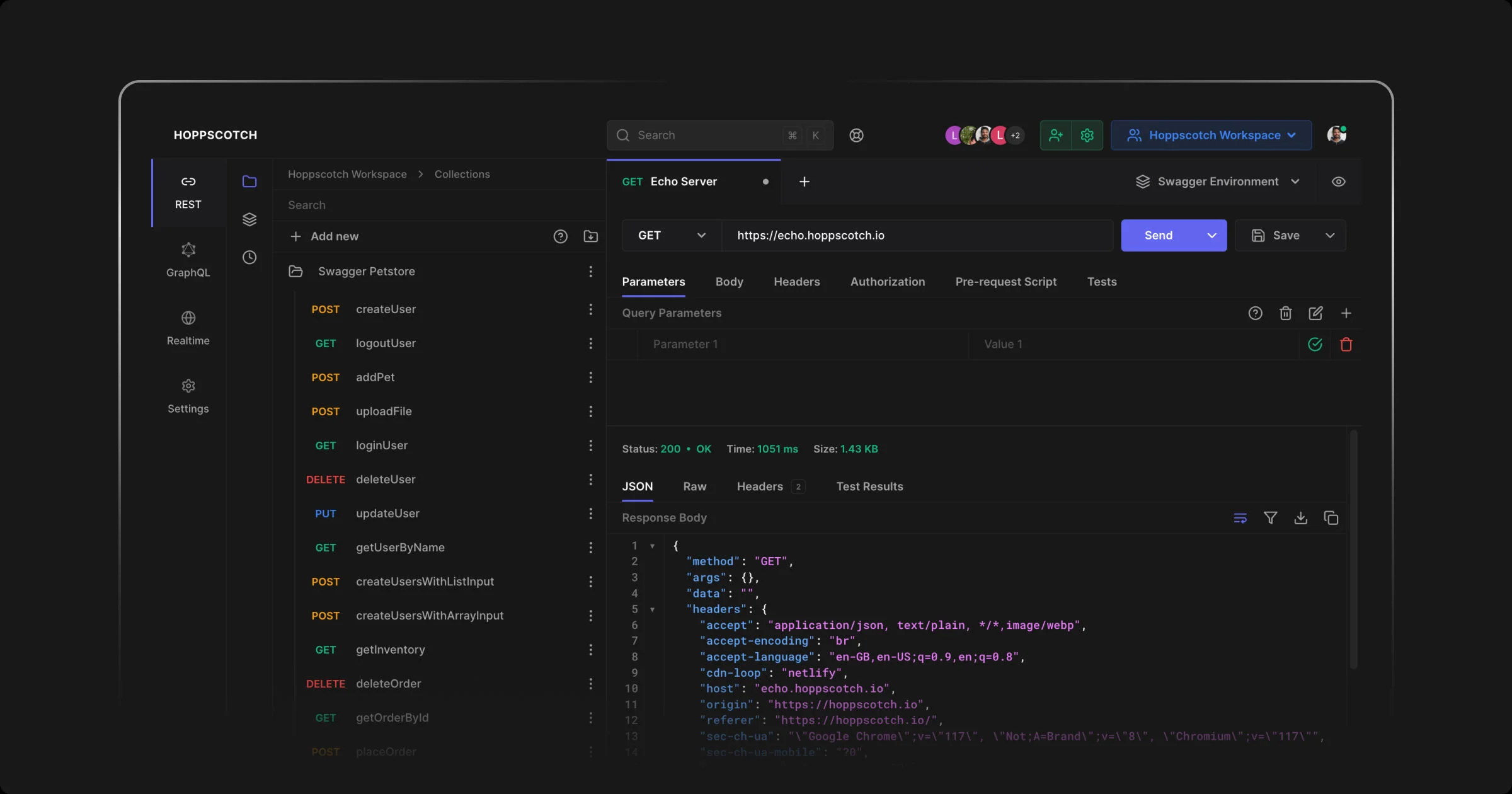 Hoppscotch API client