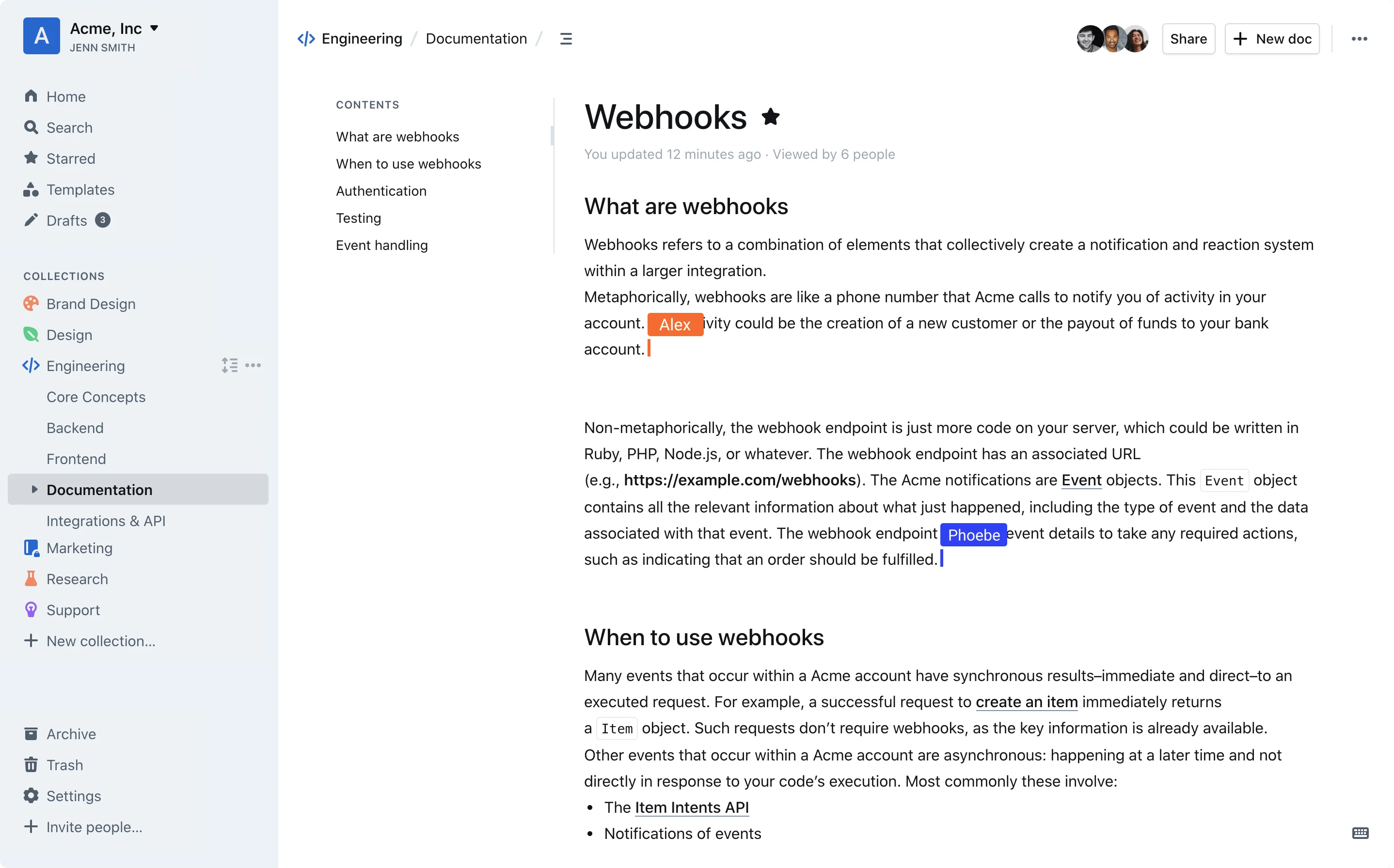 Outline team wiki