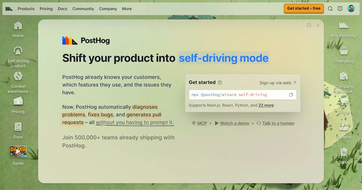 PostHog product analytics