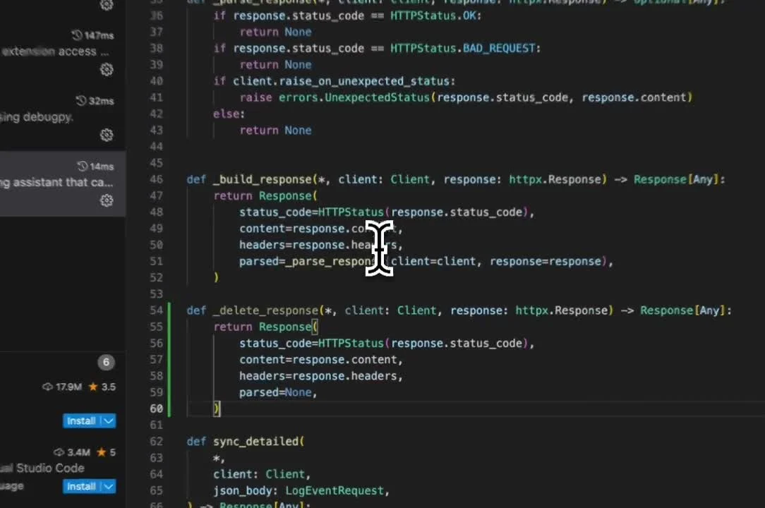 Tabby self-hosted code completion interface